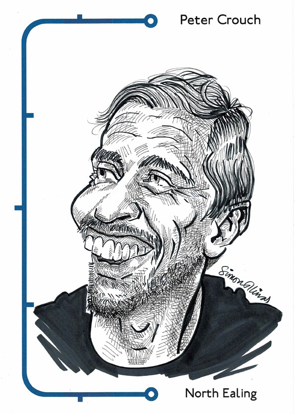 Caricature of Peter Crouch