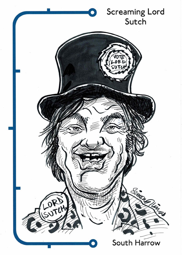 Caricature of Screaming Lord Sutch